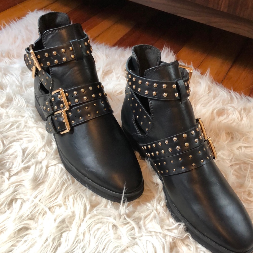 Studded ankle boots